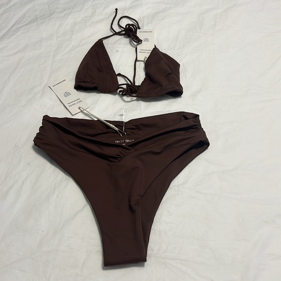 No OFFER! ! ! ❤️👄💋NEW 2 pc Riot Swim Bikini set brown size Small - Picture 6 of 10